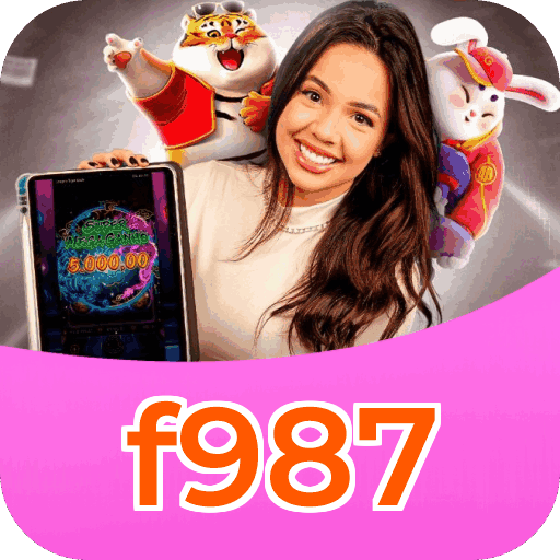Interface do aplicativo f987 mostrando jogos disponíveis no iOS e Android